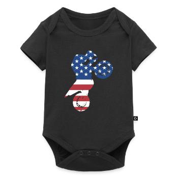 Sport Us Flag Motocross - Body à manches courtes Premium Bébé - noir - Devant