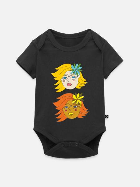 summer girls - Baby Premium Kurzarmbody - Schwarz