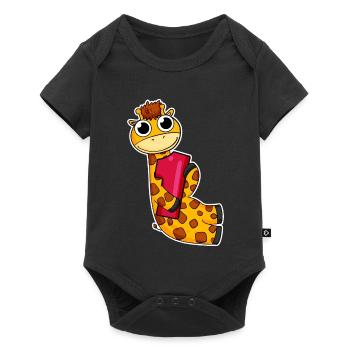 1 an - Inscription à l’école - Motif girafe - Body à manches courtes Premium Bébé - noir - Devant