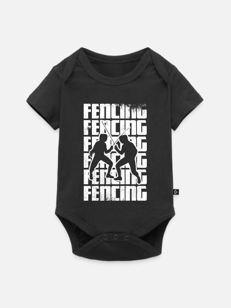 Klassisches Fechten Skizze - Baby Premium Kurzarmbody - Schwarz