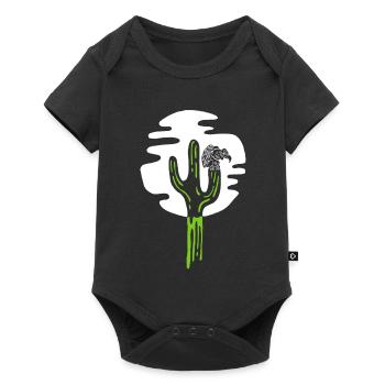 Cactus and vulture under the moon - Baby Premium short-sleeve bodysuit - black - Front