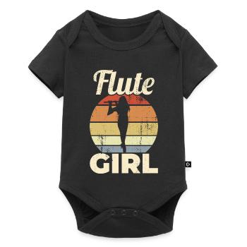 Drôle De Flûte Fille - Body à manches courtes Premium Bébé - noir - Devant