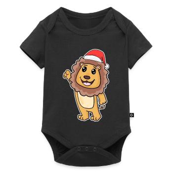 Noël Lion - Body à manches courtes Premium Bébé - noir - Devant