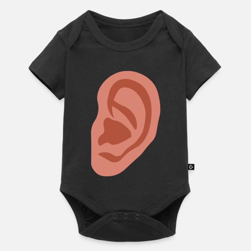 Großes Ohr - Baby Premium Kurzarmbody - Schwarz