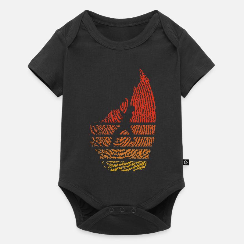 Sunset Summit Silhouette - Baby Premium short-sleeve bodysuit - black