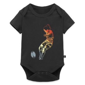 Rugby féminin - Body à manches courtes Premium Bébé - noir - Devant