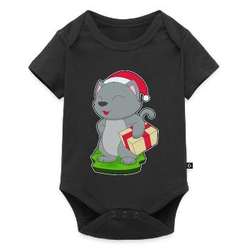 Forfait Noël chat - Body à manches courtes Premium Bébé - noir - Devant