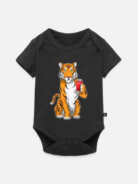 Tiger Dose - Baby Premium Kurzarmbody - Schwarz