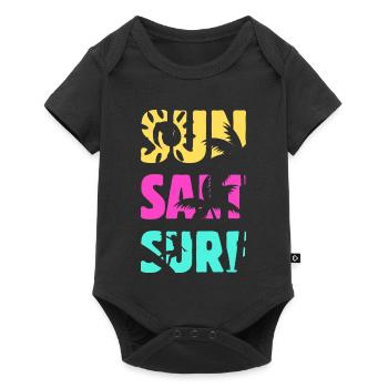 Sun Salt Surf Summer - Baby Premium short-sleeve bodysuit - black - Front
