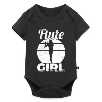 Flautist - Baby Premium short-sleeve bodysuit - black - Front