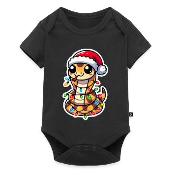 Christmas Snake Wrap - Baby Premium short-sleeve bodysuit - black - Front