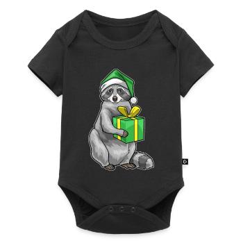 Forfait Noël raton laveur - Body à manches courtes Premium Bébé - noir - Devant