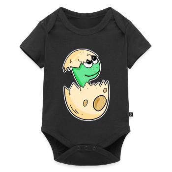 Baby dinosaur in egg - Baby Premium short-sleeve bodysuit - black - Front