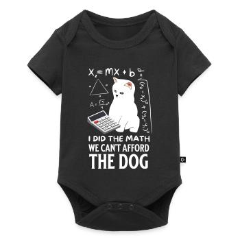 Humorous Cat Math Design - Baby Premium short-sleeve bodysuit - black - Front