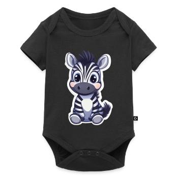 Zebra - Baby Premium short-sleeve bodysuit - black - Front