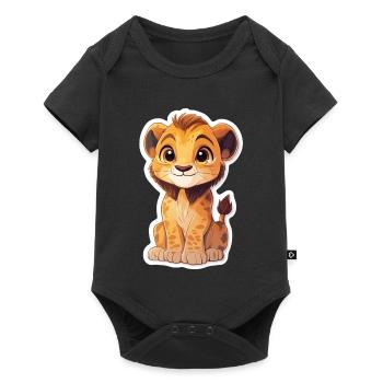 Lion - Baby Premium short-sleeve bodysuit - black - Front