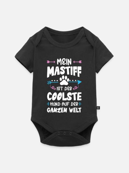 mastiff hund spruch - Baby Premium Kurzarmbody - Schwarz