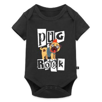 Carlin Rock Punk Carlin Chien Mohawk Punk Rock Punk - Body à manches courtes Premium Bébé - noir - Devant