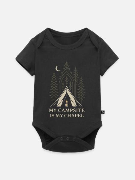 Solo Camping Introvertierter Camper Ruhiges - Baby Premium Kurzarmbody - Schwarz