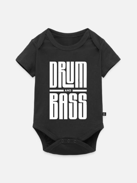 Drum and Bass Typographie audacieuse - Body à manches courtes Premium Bébé - noir