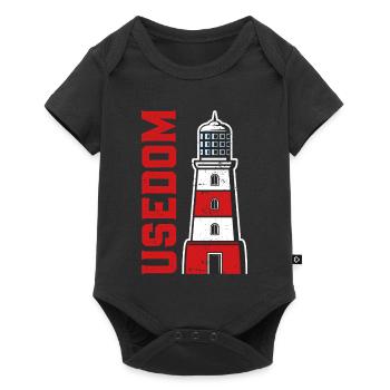 Island USEDOM BALTIC SEA Holiday Lighthouse Funny - Baby Premium short-sleeve bodysuit - black - Front