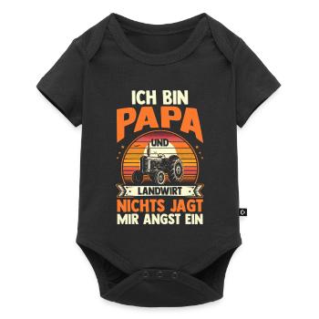 I'm a dad and a farmer Nothing scares me - Baby Premium short-sleeve bodysuit - black - Front