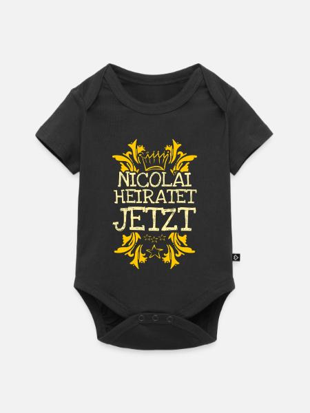Bachelor Nicolai - Baby Premium Kurzarmbody - Schwarz