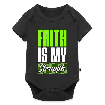 Faith is my Strength - Baby Premium short-sleeve bodysuit - black - Front