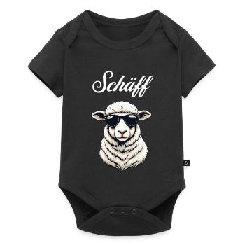 Schäff - Der lässige Chef im Wolle-Look - Baby Premium short-sleeve bodysuit - black - Front