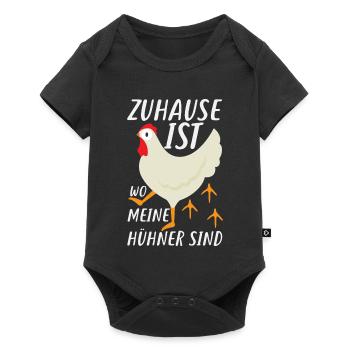 Home is where my chickens are - Baby Premium short-sleeve bodysuit - black - Front