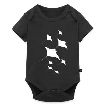 Manta Rochen Teufelsrochen Stachelrochen Taucher - Baby Premium Kurzarmbody - Schwarz - Vorne
