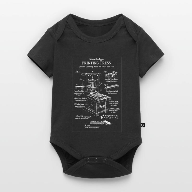 Plan d’impression classique Body à manches courtes Premium Bébé