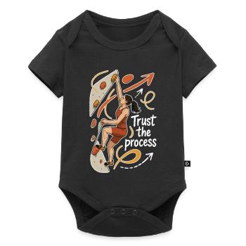 Femmes Bouldering Shirt – Faites confiance au processus - Body à manches courtes Premium Bébé - noir - Devant