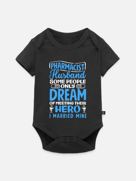 Apotheker Ehemann Pharmazietechniker - Baby Premium Kurzarmbody - Schwarz