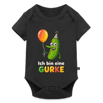 Costume de concombre Légumes Drôle Vegan Carnaval - Body à manches courtes Premium Bébé - noir - Devant