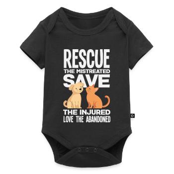 Care Adopt Animal Rescue Rescue Injured - Baby Premium short-sleeve bodysuit - black - Front