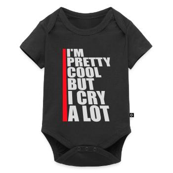 I'm Pretty Cool But I Cry A Lot Funny Emotional - Baby Premium short-sleeve bodysuit - black - Front