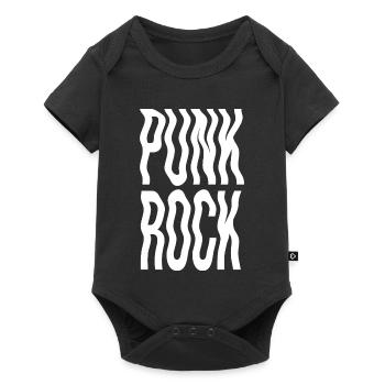 Typographie du punk rock ondulé - Body à manches courtes Premium Bébé - noir - Devant