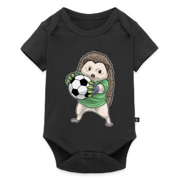 Gardien de but hérisson Sports de football - Body à manches courtes Premium Bébé - noir - Devant