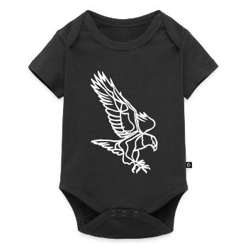 Aigle blanc en vol - Body à manches courtes Premium Bébé - noir - Devant
