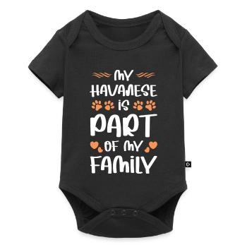 Havanese Family Paw Love - Baby Premium short-sleeve bodysuit - black - Front
