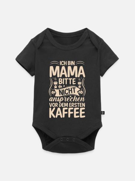 Kaffee Kaffeeliebhaber Mutter Mama - Baby Premium Kurzarmbody - Schwarz