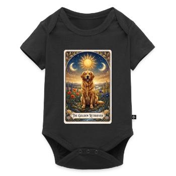Golden Retriever Tarot Card - Baby Premium short-sleeve bodysuit - black - Front