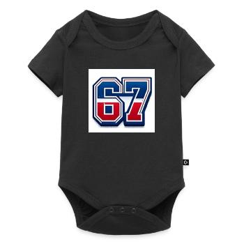 67 Numéro patriotique - Body à manches courtes Premium Bébé - noir - Devant