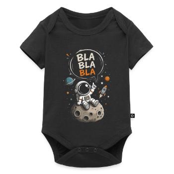 Astronaut Blabla on the Moon - Baby Premium short-sleeve bodysuit - black - Front