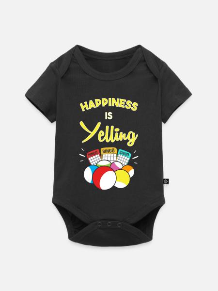 Bingo - Baby Premium Kurzarmbody - Schwarz