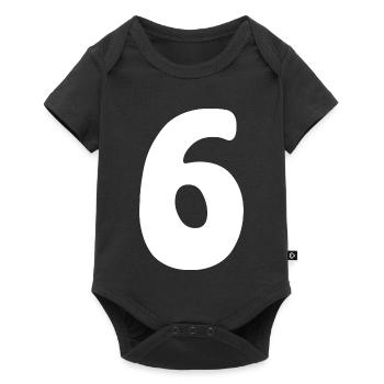 Six: Minimalist Numeral 6 | Sixth - Baby Premium short-sleeve bodysuit - black - Front