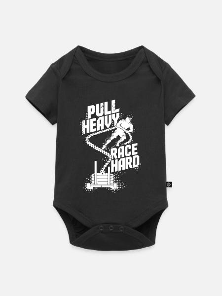 Pull Heavy Race Hard - Baby Premium Kurzarmbody - Schwarz