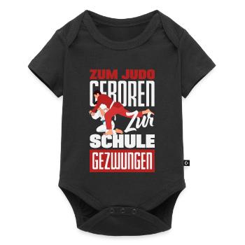 Zum Judo Geboren Zur Schule Gezwungen - Baby Premium Kurzarmbody - Schwarz - Vorne