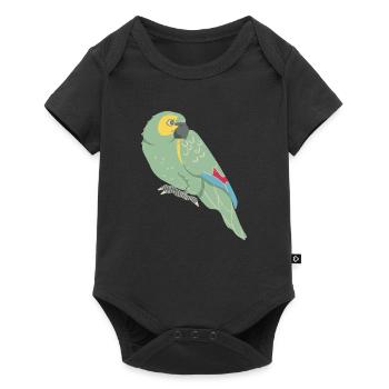 Parrot: Blue-fronted parrot - Baby Premium short-sleeve bodysuit - black - Front